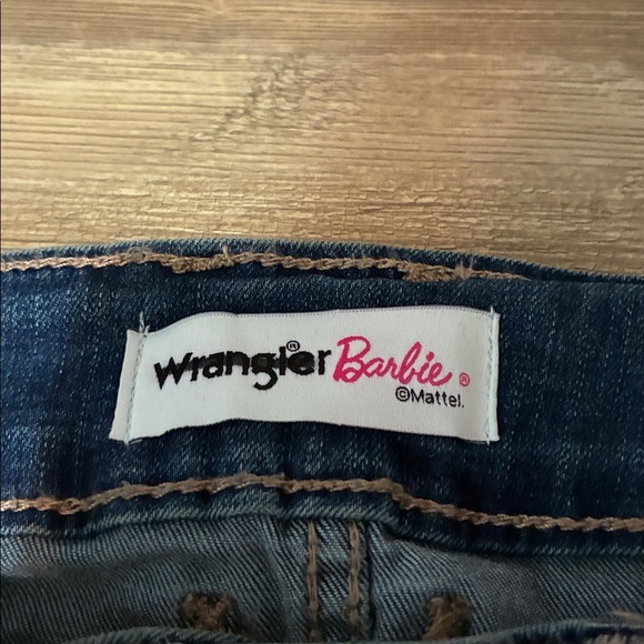 Wrangler X Barbie Bootcut jeans Junior size 1 Medium wash Western Stretch NEW - Picture 3 of 10